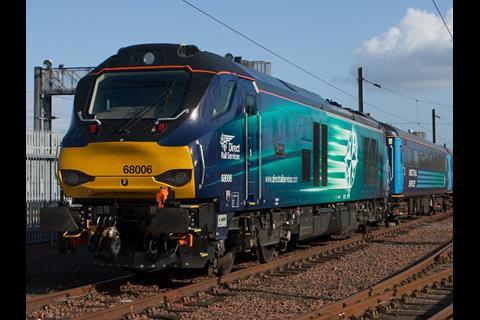A DRS Class 68 locomotive has replaced one of the Class 37s hauling certain Northern services on the Cumbrian Coast line.
